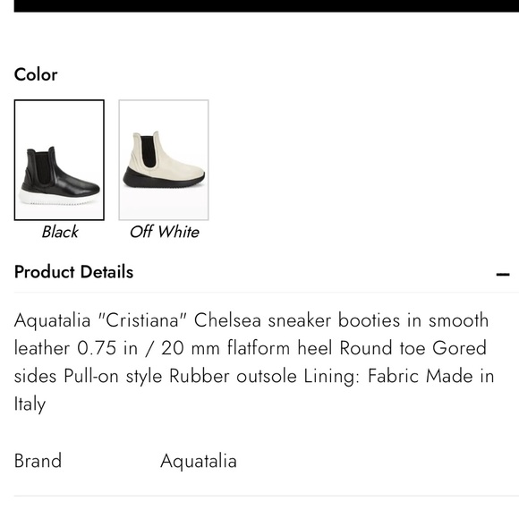 AQUATALIA
Cristiana Leather Chelsea Sneaker Booties -
Black - Picture 10 of 10